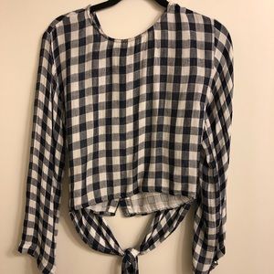 Checkered long sleeve shirt